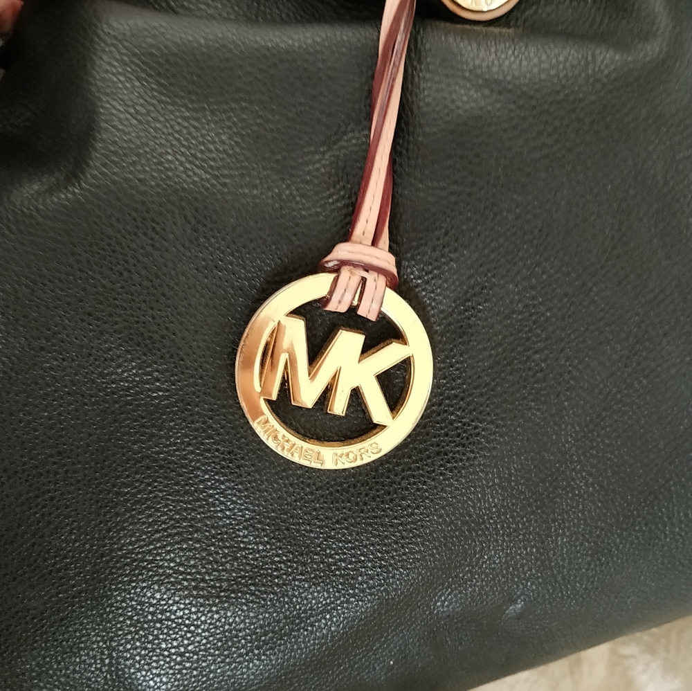 Michael Kors Black Tote bag with Tan straps - Picture 4 of 17